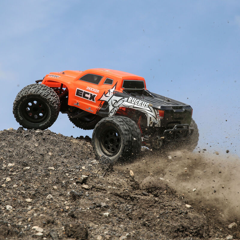 1/10 Ruckus 2WD Monster Truck Brushed RTR, Orange