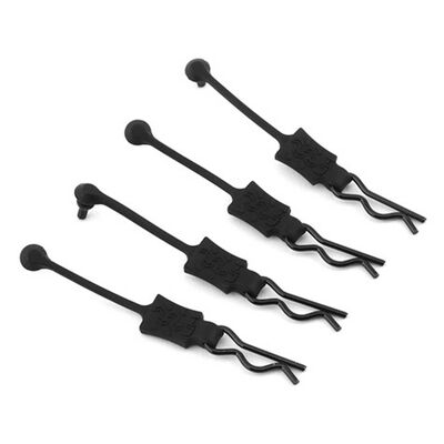 Body Clip Retainers 1/8 Scale, Black (4) Body Clip Retainers 1/8 Scale, Black (4)