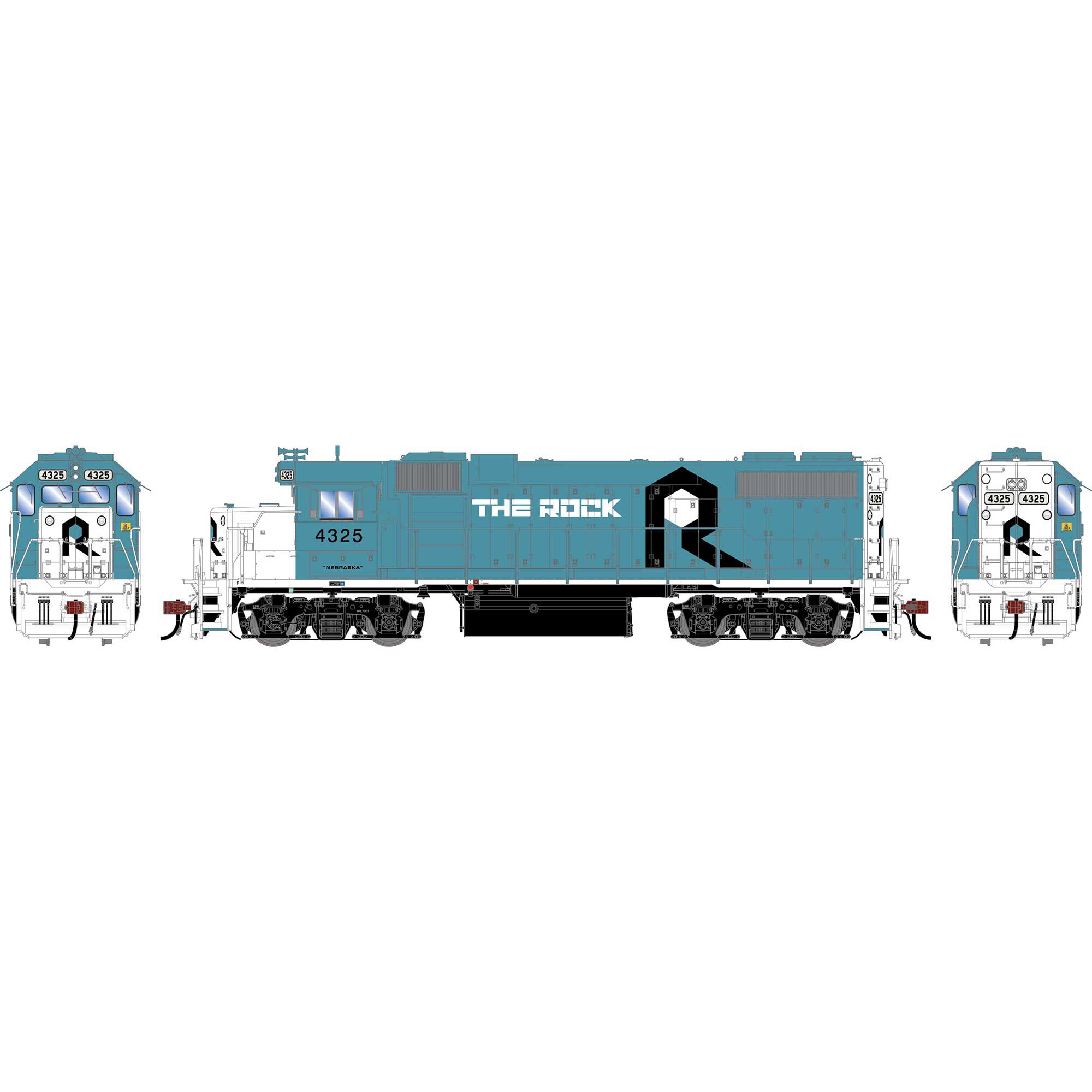 Athearn Genesis HO GEN GP38-2 Locomotive, RI 'Nebraska' #4325