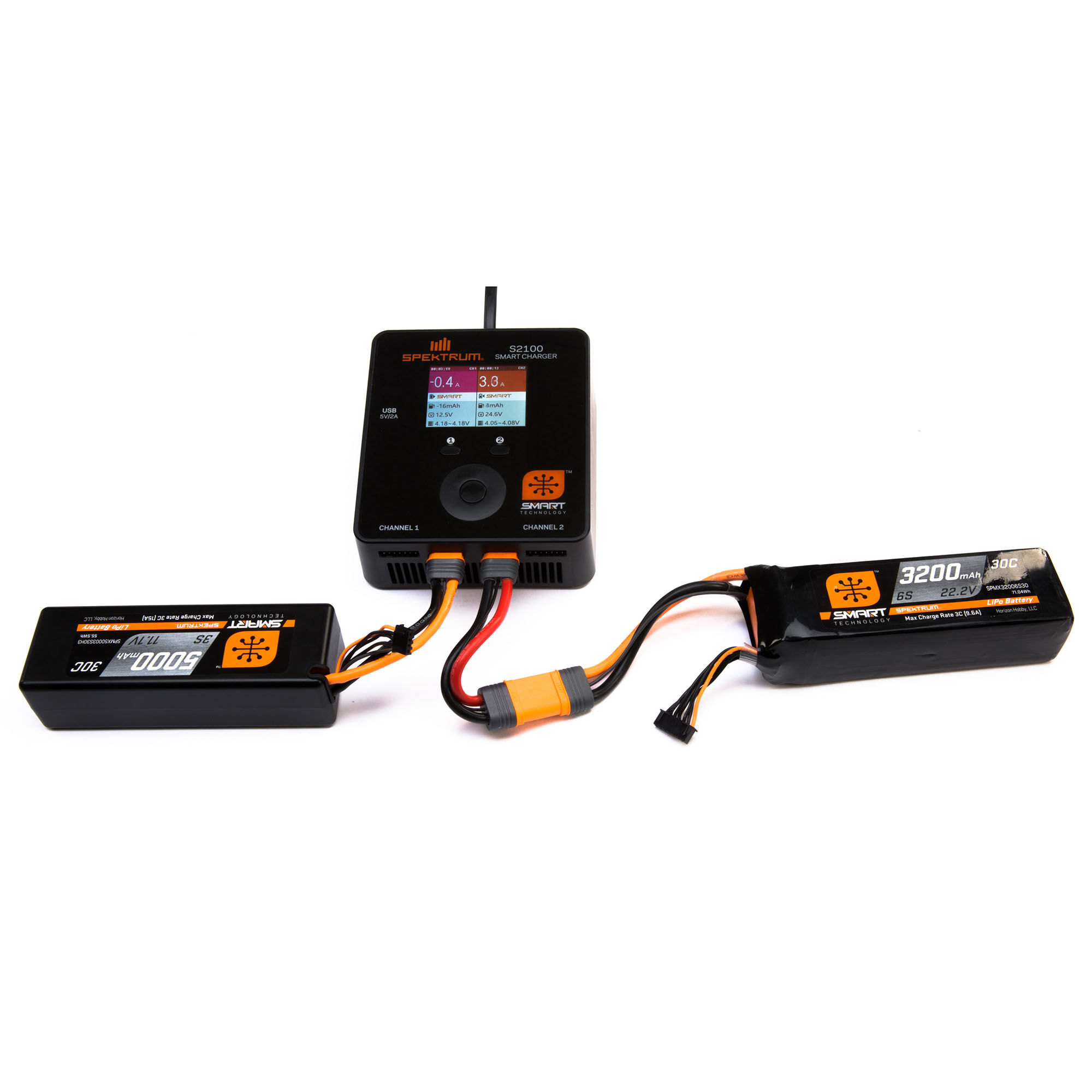 Spektrum Smart 1400mAh 2S 7.4V LiPo Akku - G2 30C Mit IC2 Connector