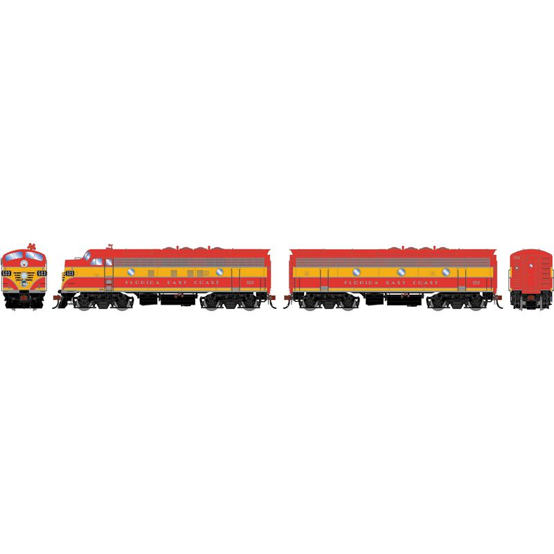 HO F3A / F3B Locomotive Set with DCC & Sound, Freight FEC #503, #552