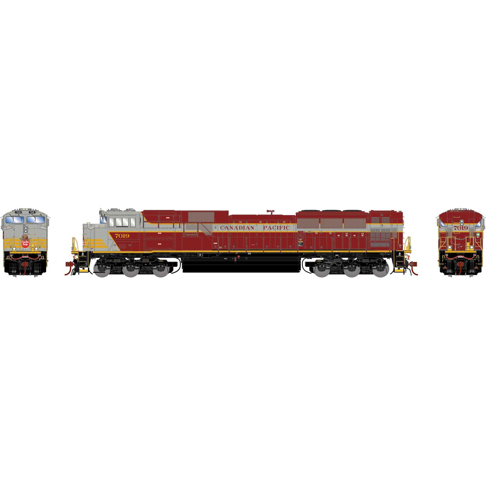 HO EMD SD70ACU Locomotive, CPR / Heritage Block Lettering #7019