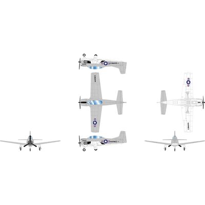 HO ATH T-28B Trojan Airplane, Marines NH300JH HO ATH T-28B Trojan Airplane, Marines NH300JH