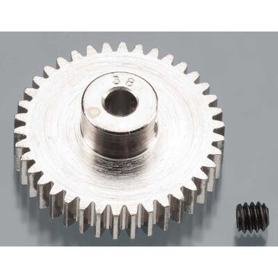 Nickel-Plated 48 Pitch Pinion Gear, 38T Nickel-Plated 48 Pitch Pinion Gear, 38T