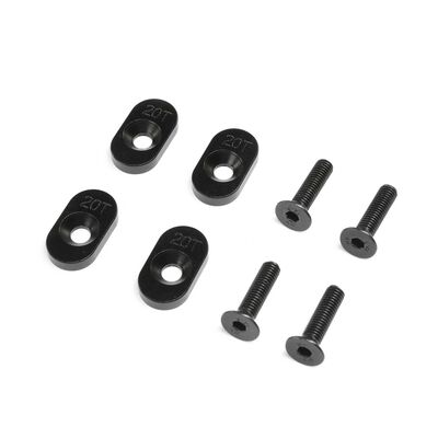 Engine Mount Insert & Screws 20T, Black(4): DBXL 2.0 Engine Mount Insert & Screws 20T, Black(4): DBXL 2.0