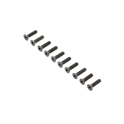 Flat Head Screws, Steel, Black Oxide, M4 x 16mm (10) Flat Head Screws, Steel, Black Oxide, M4 x 16mm (10)