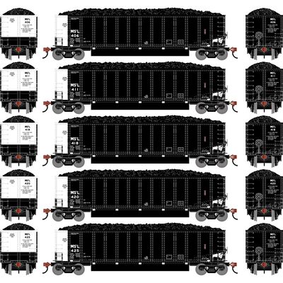 HO ATH Bethgon Coalporter w/Coal Load, MSTL #406/411/418/420/425 (5) HO ATH Bethgon Coalporter w/Coal Load, MSTL #406/411/418/420/425 (5)