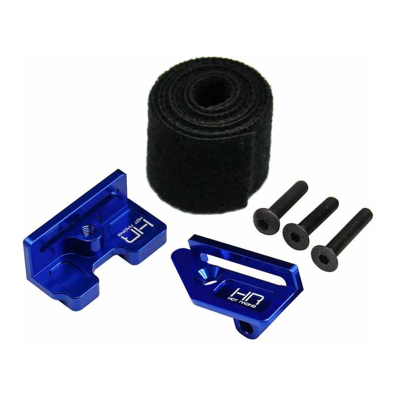 Flex Straps Hold-Down Set For Tall Batteries, 1/10 Traxxas Mini-Maxx, Blue