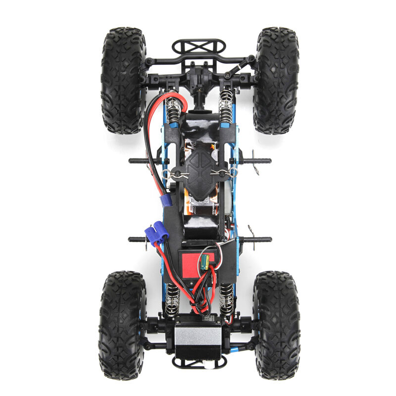 ECX 1/18 Temper 4WD Rock Crawler Brushed RTR, Blue/White | Horizon Hobby