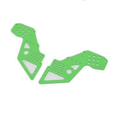 Front Chassis Plate, Green (2): LMT Mega KS Front Chassis Plate, Green (2): LMT Mega KS