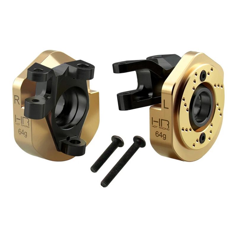Hot Racing Aluminum & Brass Steering Knuckle Set, 1/10 Axial SCX10 III