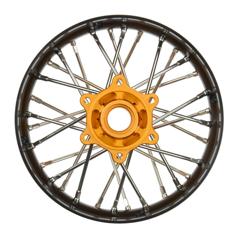1/4 Pro-Spec Aluminum V2 Bead Rear Wheel Black/Gold (1): Promoto-SM