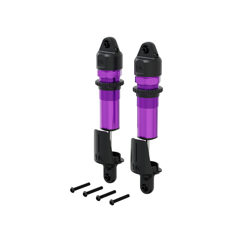 ARRMA Shock Set (Rear), Alloy, 15mm Bore, 153.5mm Length, 4x1.9mm Piston, 1300cSt Oil, Purple