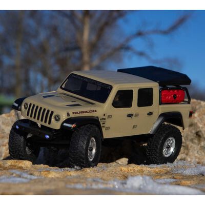 1/24 SCX24 Jeep JT Gladiator 4X4 RTR Brushed Rock Crawler (Battery & Charger Included), Beige 1/24 SCX24 Jeep JT Gladiator 4X4 RTR Brushed Rock Crawler (Battery & Charger Included), Beige