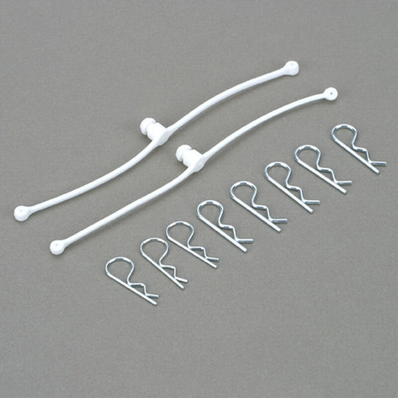 Body Klip Retainers, White (2)