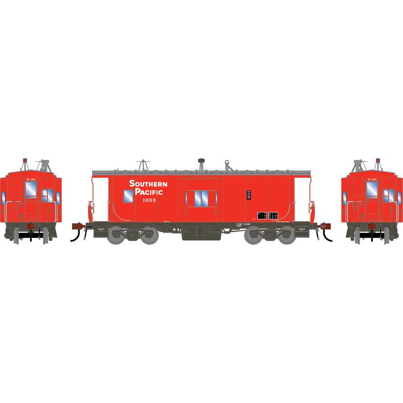 HO GEN ICC Bay Window Caboose w/Lights & Sound, Legendary Liveries Late Red SP #1955