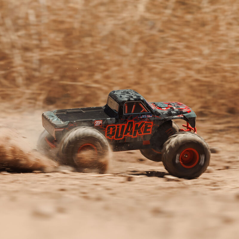 [���ܼ�] ARA3537T1 [ARRMA] 1/10 QUAKE 223S DSC 2WD RTR Brushless Monster Truck, Red