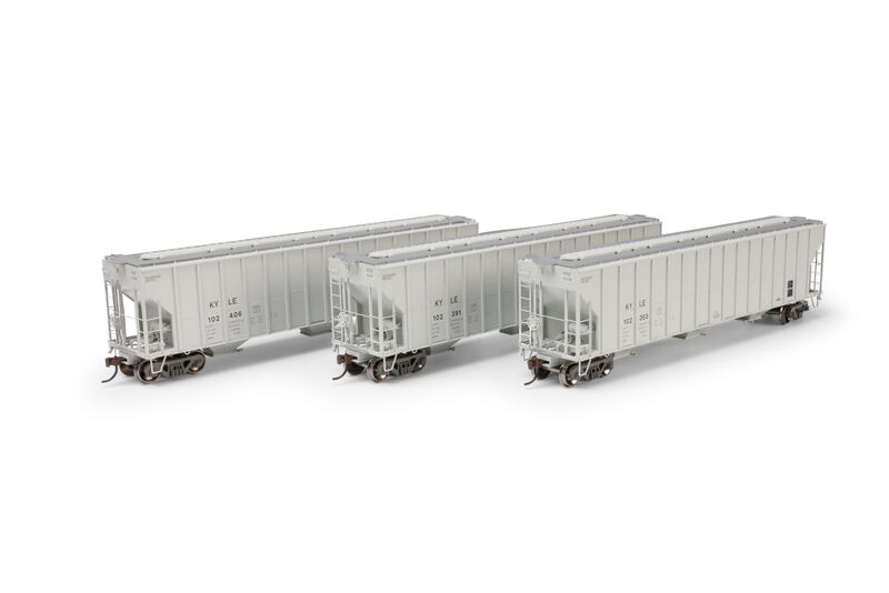 Athearn HO ATH FMC 4700 Covered Hopper, Primed For Grime KYLE #102365/102391/102406 (3) Athearn HO ATH FMC 4700 Covered Hopper, Primed For Grime KYLE #102365/102391/102406 (3)