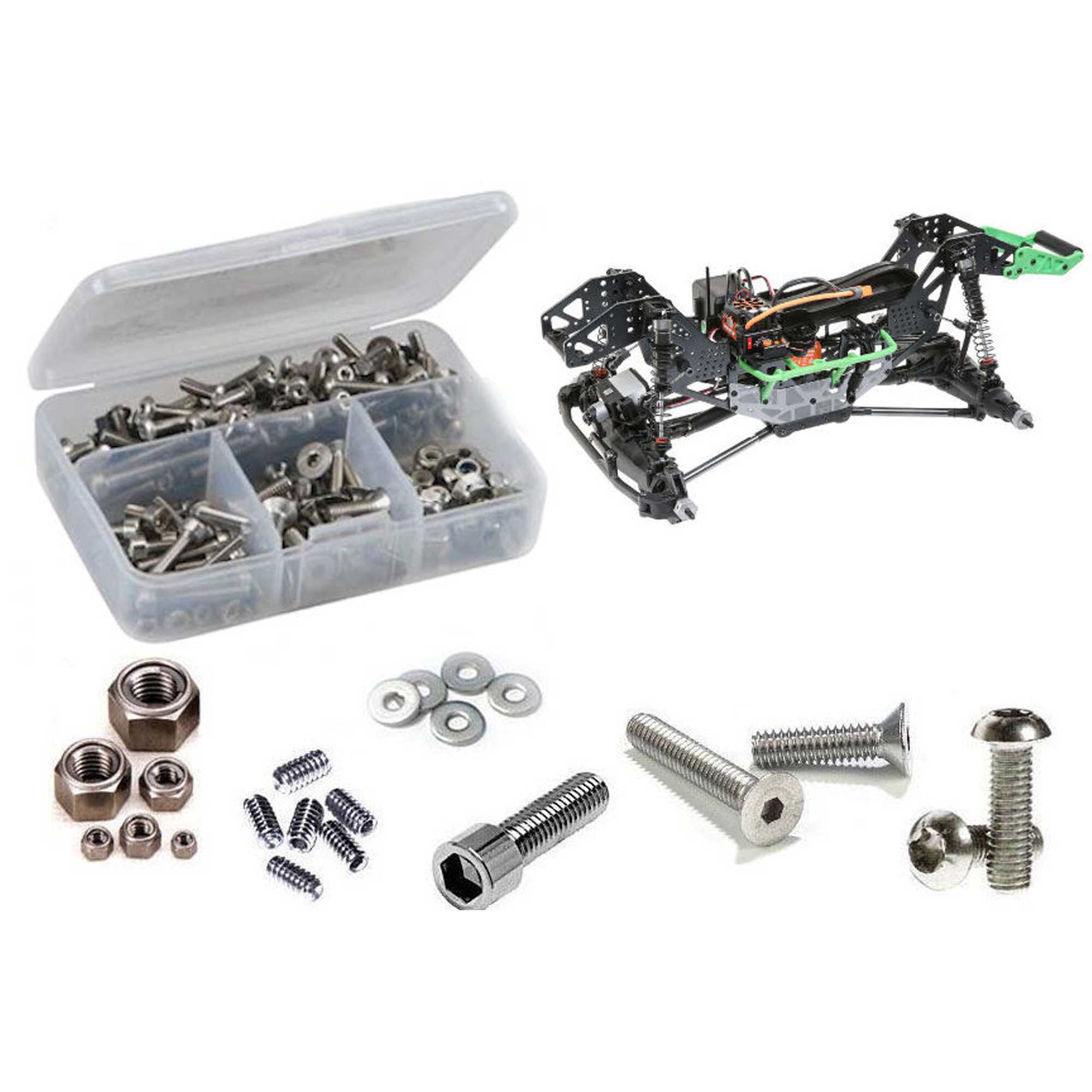 リンクサスシステム / RC-ART RC Screwz Stainless Steel Screw Kit, 1/8 Losi LMT | Horizon Hobby