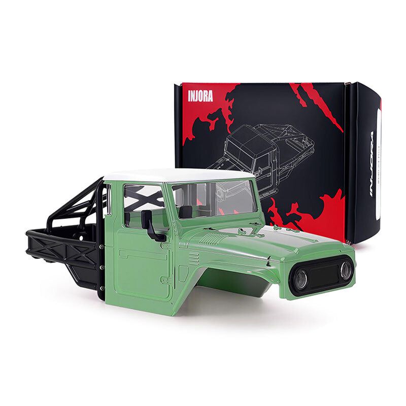 INJORA 1/24 IR40 Rock Crawler Hard Body, Green, 1/24 Axial SCX24