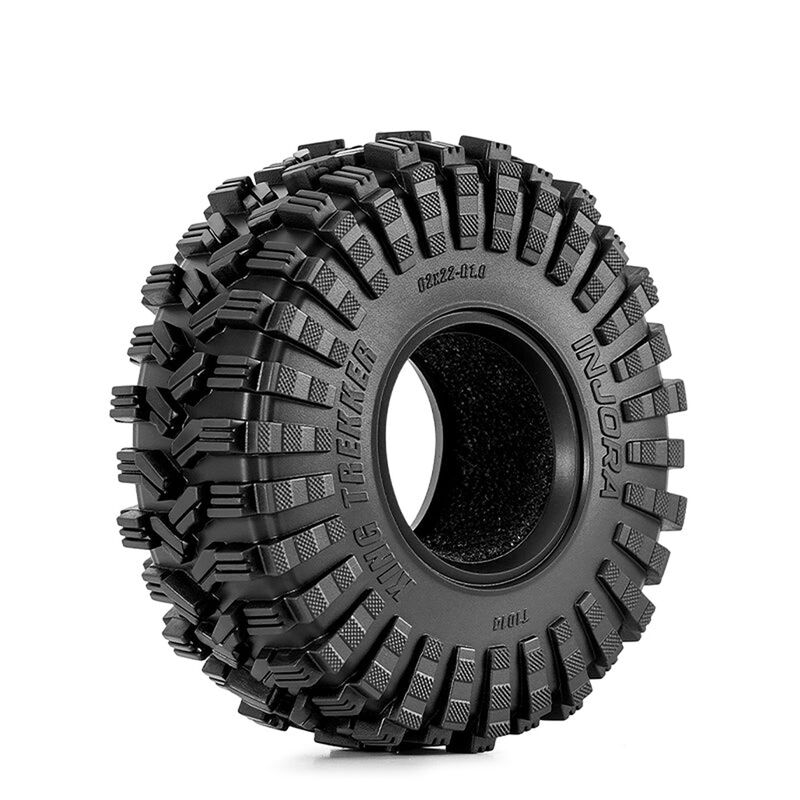 INJORA 1/24 G2 King Trekker Front/Rear 1.0" Rock Crawler Tires & Inserts (4)