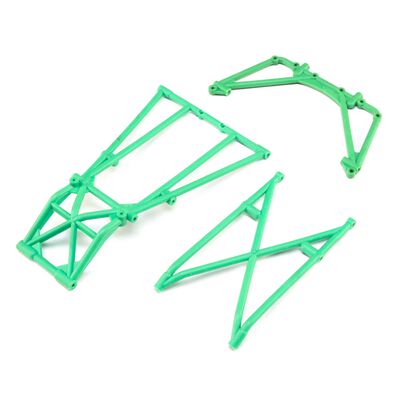 Rear Cage and Hoop Bars, Green: LMT Rear Cage and Hoop Bars, Green: LMT