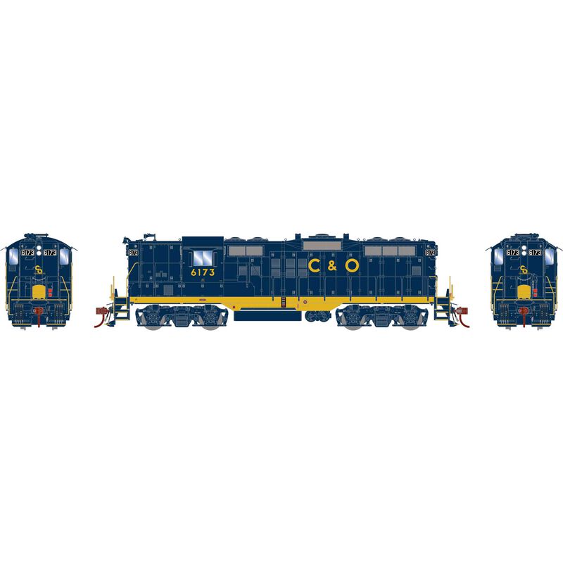 HO GP9 Locomotive with DCC & Sound, C&O #6173