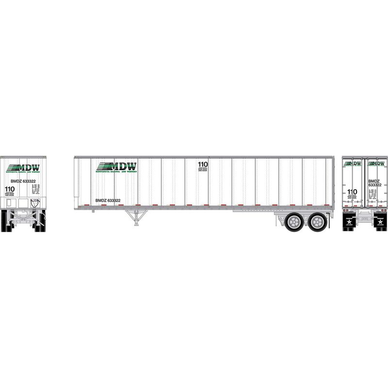 HO ATH 45' Fruehauf Z-Van Trailer Smooth Side, BMDZ #633322