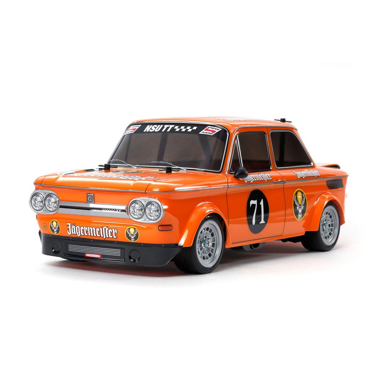 タミヤ 1/10 M-05 NSU TT イェーガーマイスター プロポセット Tamiya 1/10 NSU TT Jagermeister M-05 FWD On-Road Touring Kit