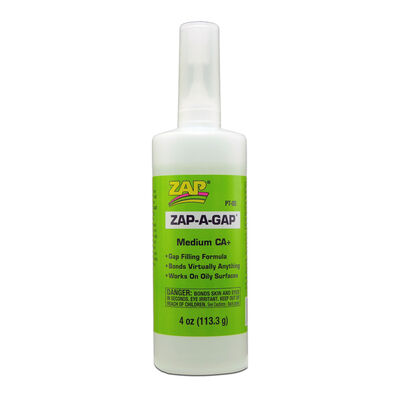 Zap-A-Gap Medium CA+ Glue (1), 4 oz Zap-A-Gap Medium CA+ Glue (1), 4 oz