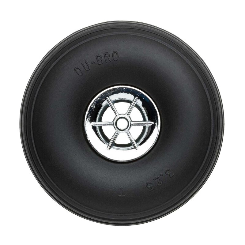 Treaded Chrome Wheels, 3-1/4" Diameter (2)