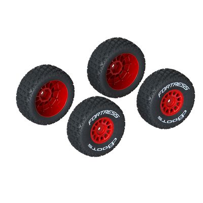 dBoots 'FORTRESS' Tire Set Glued, Red (2 Pairs) dBoots 'FORTRESS' Tire Set Glued, Red (2 Pairs)