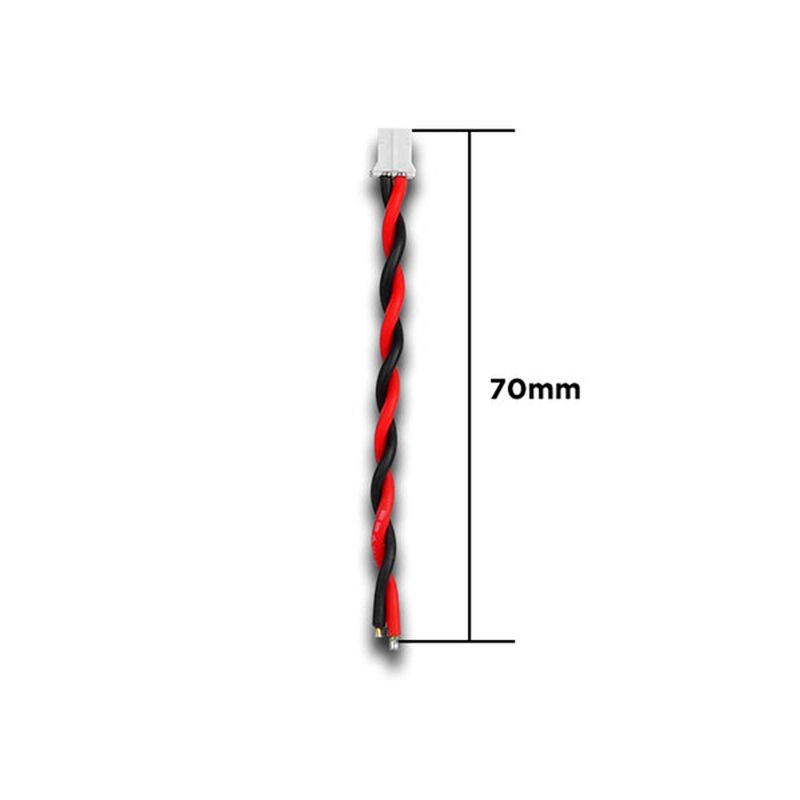 High Quality Female 2-pin JST-PH, 70mm