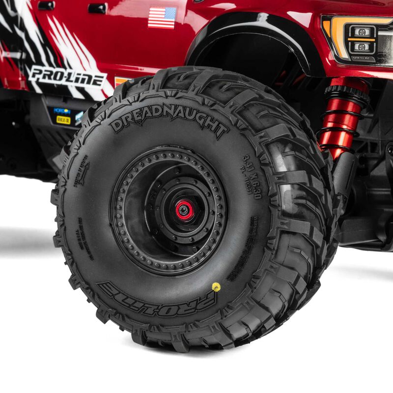 ARRMA 1/8 Dreadnaught Front/Rear Tire MTD QUAKE 4S Wheel (2): QUAKE 4S