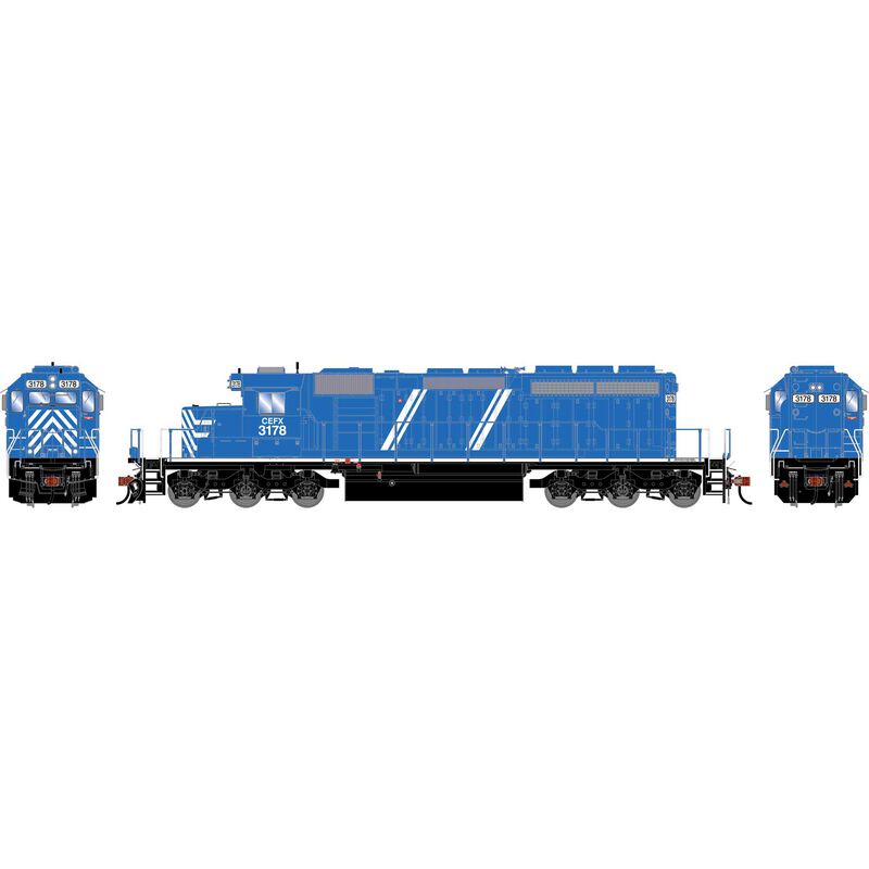 Athearn HO ATH SD40-2 Locomotive w/DCC & Sound, CEFX #3178