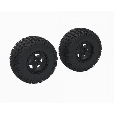 DBOOTS 'FORTRESS SC' Tire Set Glued, Black (2) DBOOTS 'FORTRESS SC' Tire Set Glued, Black (2)