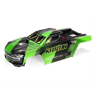 1/8 Painted Body with Decals, Green/Black: KRATON 6S BLX V6 1/8 Painted Body with Decals, Green/Black: KRATON 6S BLX V6
