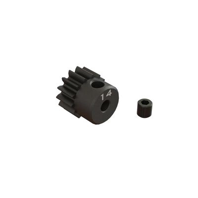 Pinion Gear, 14T 0.8Mod 1/8" Bore CNC Steel Pinion Gear, 14T 0.8Mod 1/8" Bore CNC Steel