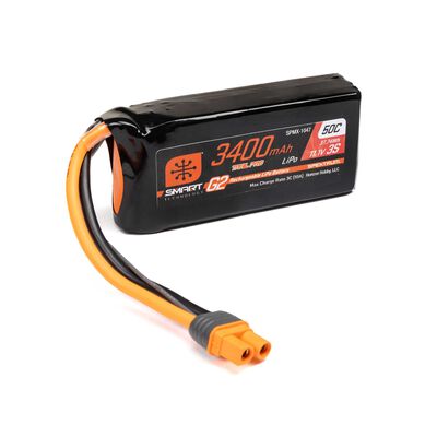 11.1V 3400mAh 3S 50C Smart G2 Trail Pro LiPo Battery: IC3 11.1V 3400mAh 3S 50C Smart G2 Trail Pro LiPo Battery: IC3