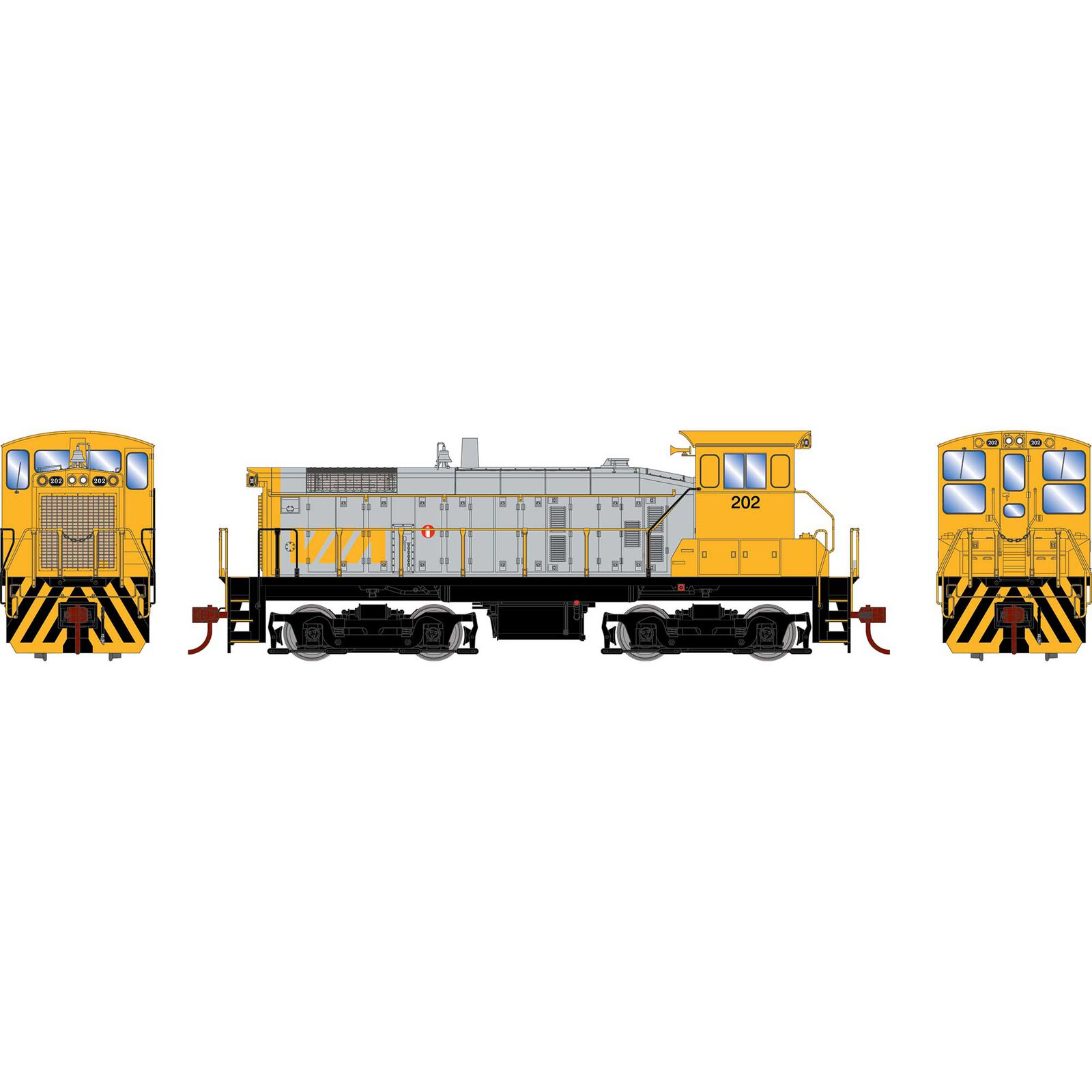 HO SW1000 Locomotive with DCC & Sound, VIA #202