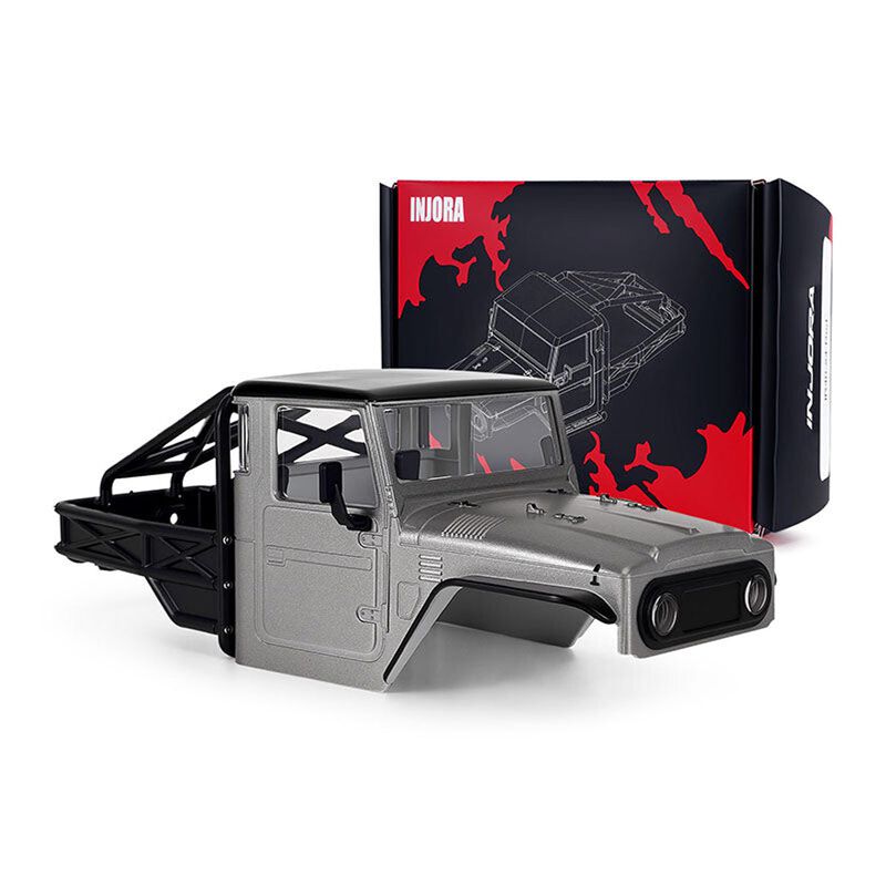 INJORA 1/24 IR40 Rock Crawler Hard Body, Grey, 1/24 Axial SCX24