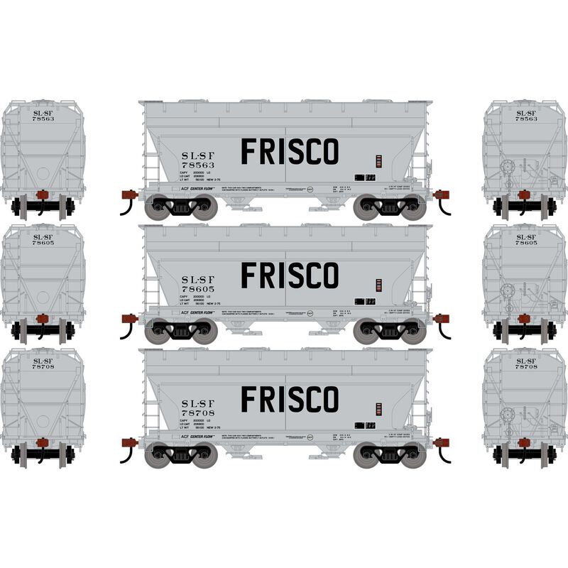 HO ATH ACF 2970 Covered Hopper, SLSF #78563/78605/78708 (3)