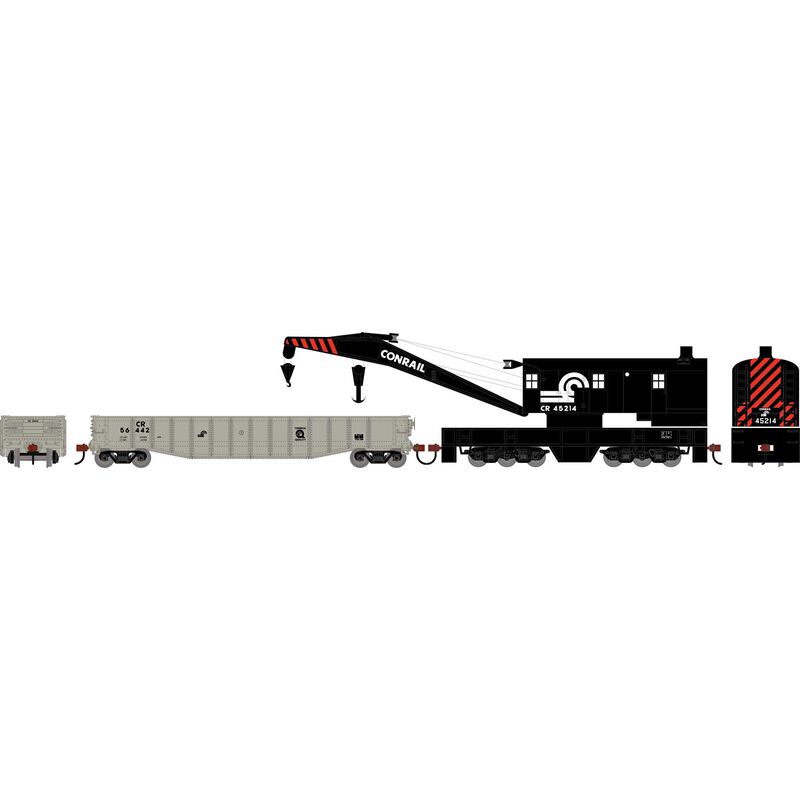 HO ATH 200-Ton Crane and 50' Gondola Set, CR #45214 (Crane); #56442 (Gondola) HO ATH 200-Ton Crane and 50' Gondola Set, CR #45214 (Crane); #56442 (Gondola)