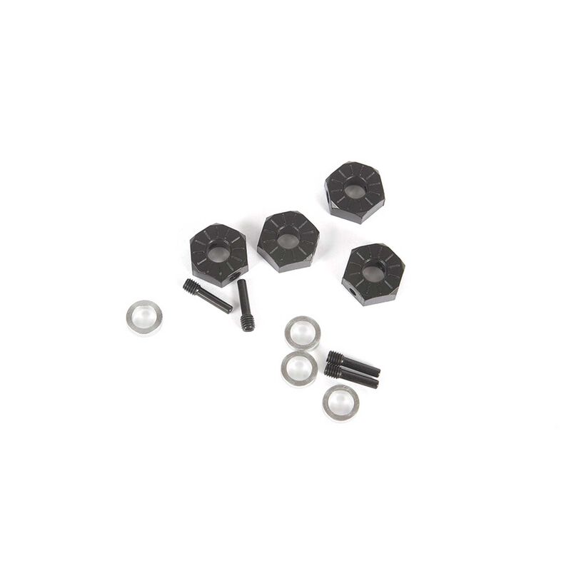 12mm Hex Screw Shaft & Spacer (4): Capra 1.9 UTB, SCX10 III Base Camp