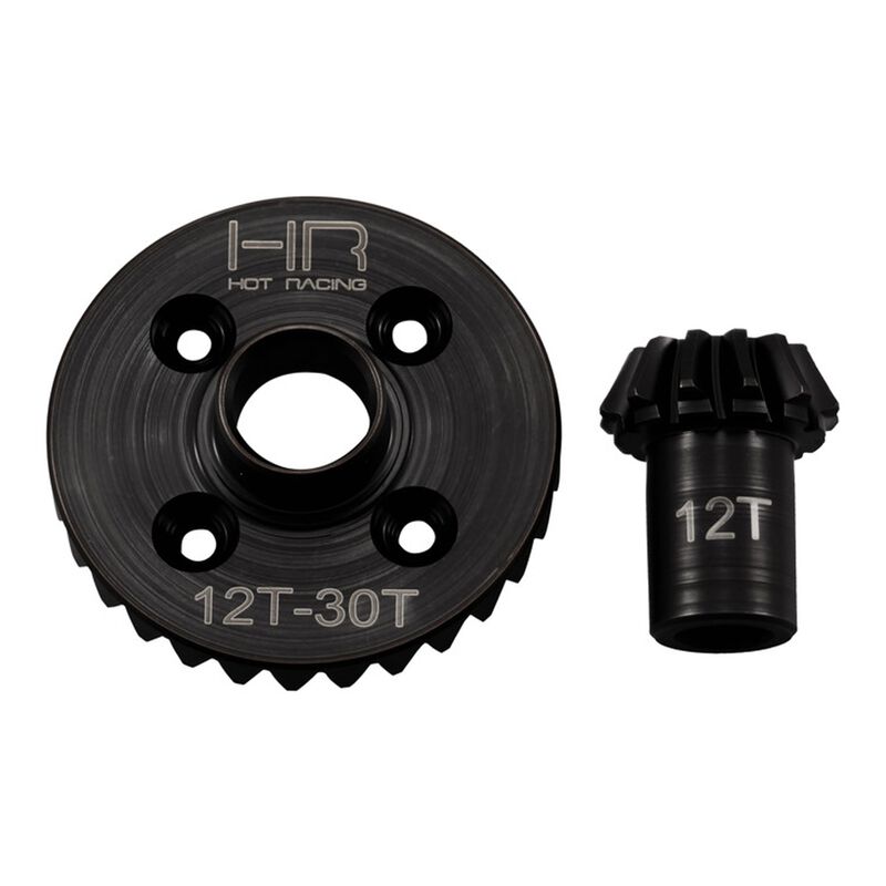 Hot Racing 30/12T Steel Helical Diff Ring/Pinion Rear - MINI KRATON