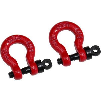 1/10 Scale Red Tow Shackle D-Rings: Redcat Gen8 1/10 Scale Red Tow Shackle D-Rings: Redcat Gen8