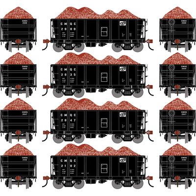 HO ATH 26' PC&F Ore Car Tight-Bottom Low-Side w/Load, CMQC #2000/2035/2047/2102 (4) HO ATH 26' PC&F Ore Car Tight-Bottom Low-Side w/Load, CMQC #2000/2035/2047/2102 (4)