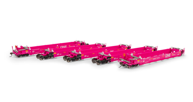 Athearn HO ATH Gunderson Maxi-I Well Cars (5), ONEX #710101