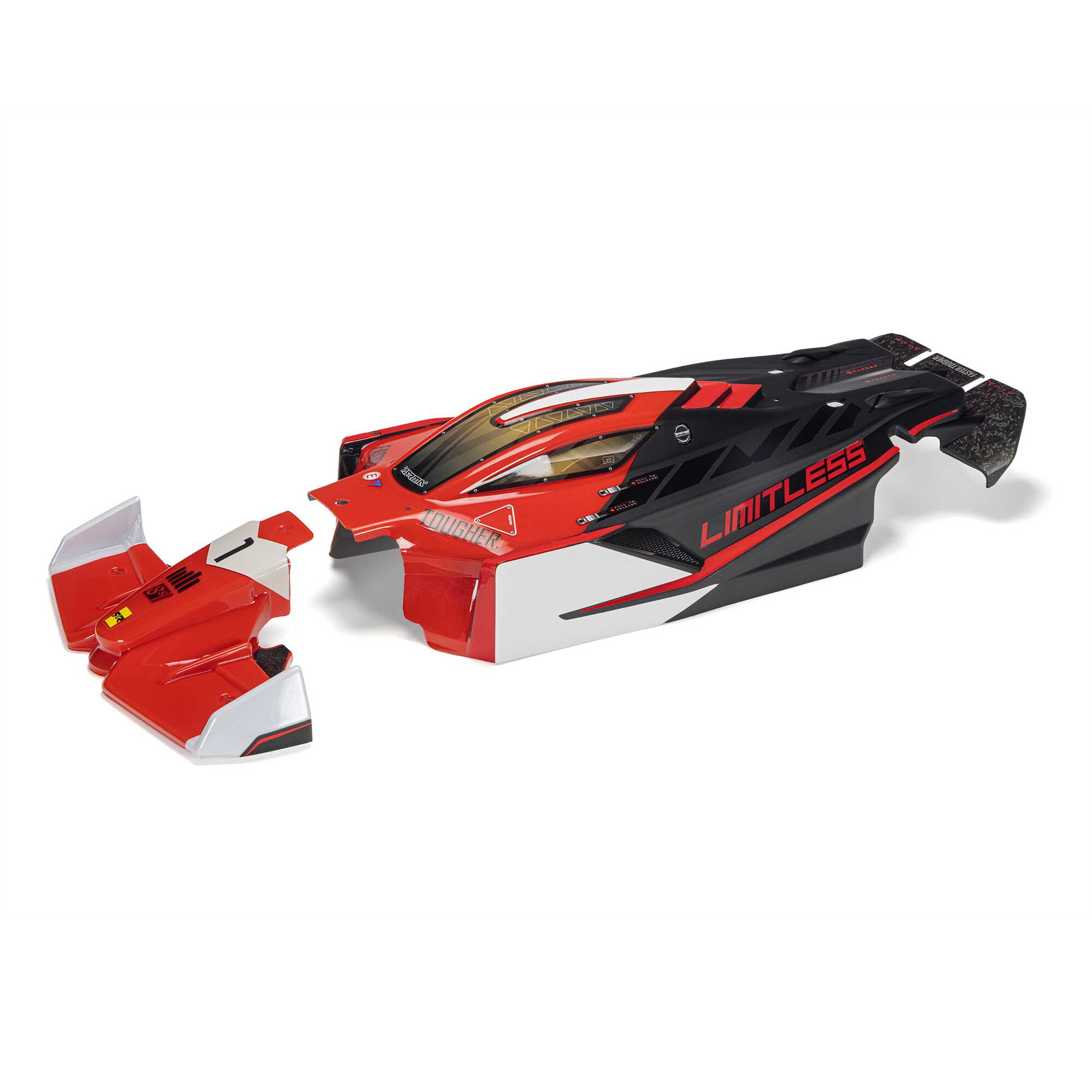 �˾���ũ ARA-2802 [ARRMA] ARA-2802 LIMITLESS Painted Decaled Trimmed Body (Black/Red) 1