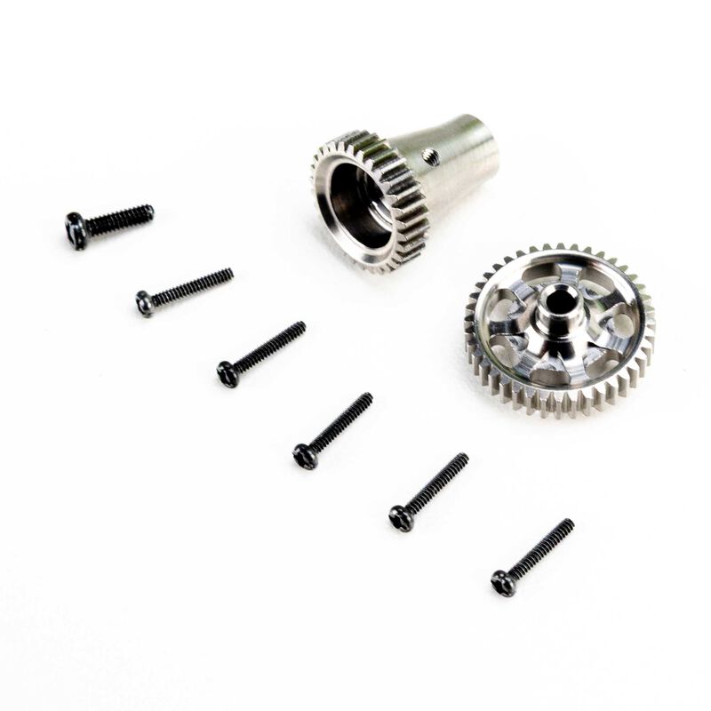 Axial Transmission Gear Set, Titanium: SCX30 Axial Transmission Gear Set, Titanium: SCX30